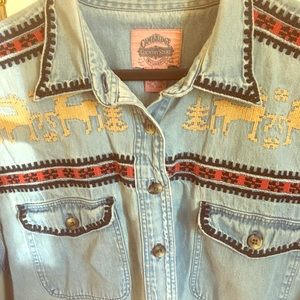Cambridge country store denim embroider